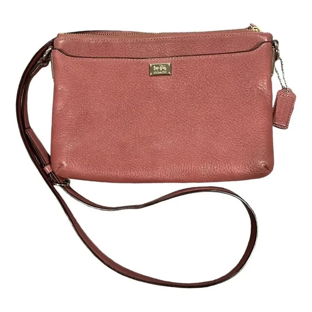 Coach Pink Crossbody Leather Bag - Picture 2 of 10